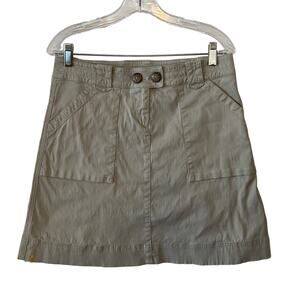 Lole Size 8 Beige Twill Skirt with Pockets Casual Above Knee